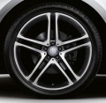 AMG Wheel 21" 5-twin-spoke two-tone, black/high-sheen